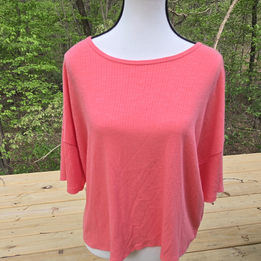 Old Navy Orange Pink Boxy Relaxed T-Shirt